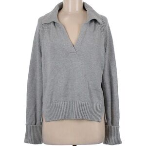 Abercrombie & Fitch Light Gray V-Neck Sweater